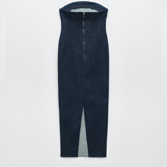 Zara Fitted ZW Denim Dress - Picture 14 of 16